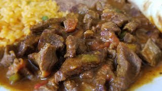 CARNE GUISADA  TEXMEX STYLE  How to make Mexican beef stew [upl. by Kelwen788]