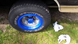 Spray painting my 1990 Ford Bronco rims [upl. by Ahsatin]