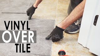 How to Install Vinyl or Laminate Flooring Over Existing Ceramic Tile [upl. by Acquah884]