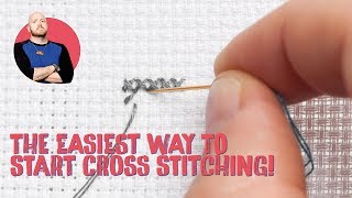 How To Start Cross Stitch Without A Knot  Mr X Stitch [upl. by Danila548]