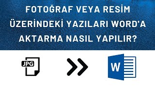 Fotoğraf veya resim üzerindeki yazıları Worda aktarma nasıl yapılır 3 dakikada  2021 [upl. by Yeslah]