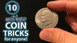 TOP 10 Coin Tricks ANYONE Can DO Revealed [upl. by Eyahsal]