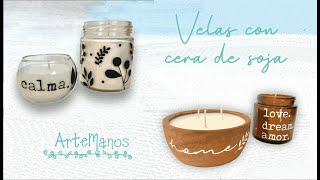 Como hacer velas con cera de soja [upl. by Perot]