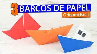 ⛵ 3 Barcos de papel fáciles de hacer con papiroflexia [upl. by Atterol]