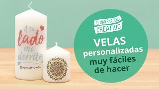 Cómo personalizar velas MUY FÁCIL  How to customize candles [upl. by Llenrup]