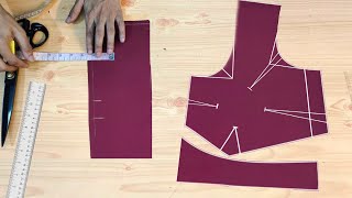 Blouse cutting Easy Method step by step full tutorial [upl. by Agnot]