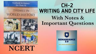 NCERT Class 11 History  CH2 WRITING AND CITY LIFE  With Notes amp Important Questions In Hindi [upl. by Maddox]