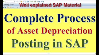 How to Post Asset Depreciation in SAP [upl. by Kantos]