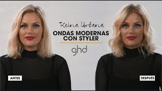 Cómo hacer ondas modernas con plancha  Tutorial ghd platinum [upl. by Carolyn]