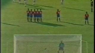 1990 World Cup Yugoslavia vs Spain Dragan Stojkovic [upl. by Ahsael]