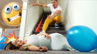 I FELL DOWN THE STAIRS PRANK ON BOYFRIEND  GOT HIM BACK [upl. by Glaab]