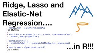 Ridge Lasso and ElasticNet Regression in R [upl. by Middleton]