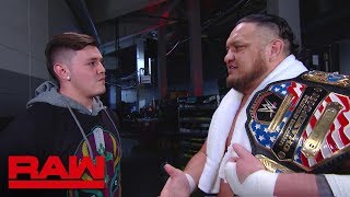 Samoa Joe meets Rey Mysterio’s son Raw May 6 2019 [upl. by Ecydnak152]