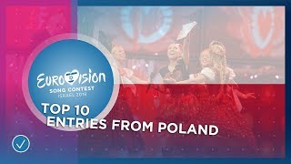 TOP 10 Entries from Poland  Eurovision Song Contest [upl. by Cameron413]