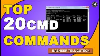 command prompttop 20 commands in Telugu 2019  windows tutorial [upl. by Lanam]