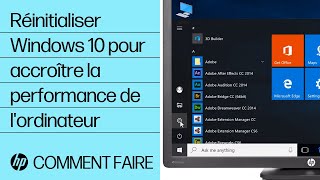 Réinitialiser Windows 10 pour accroître la performance de lordinateur  HP Support [upl. by Caresa165]