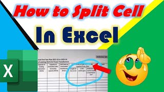 How to do Split Cell In Excel एक्सेल में स्प्लिट सेल कैसे करे [upl. by Feldstein]