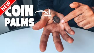 Coin Magic Tutorial  How To Palm Coins Secretly [upl. by Ennovehc]