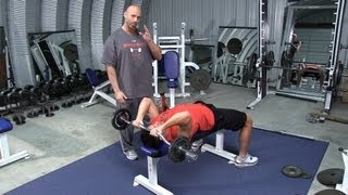 Lying Barbell or EZ Bar Triceps Extension [upl. by Burr767]