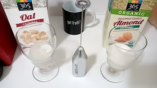 Oat Milk vs Almond Milk part 2 Frothing Test [upl. by Kelton920]