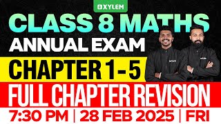 Class 8 Annual Exam  Maths  Chapter 15  Full Chapter Revision  Xylem Class 8 [upl. by Veronique]