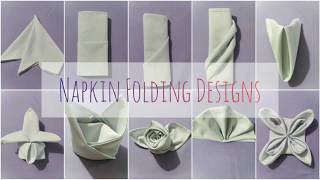 10 EASY NAPKIN FOLDS [upl. by Afaw]