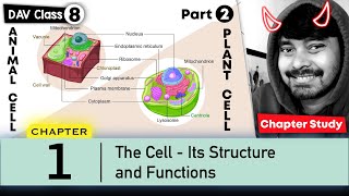 Chapter 1  The Cell  Its Structure and Function  DAV Class 8 Science  Chapter Study Part 2 🧬🧫🔥 [upl. by Derian]