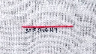 How to do a Straight Stitch [upl. by Errick]