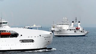 KDDI CABLE Ship ×2 インフィニティ・オーシャンリンクの反航 [upl. by Kenna189]