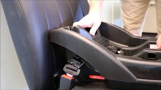 Locking Clip Installation Infant Car Seat Base [upl. by Eimarrej]