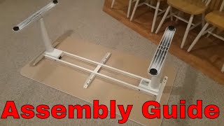 IKEA BEKANT Adjustable Desk Assembly Instructions [upl. by Nalon188]