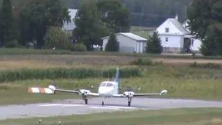 Cessna 401 Takeoff and Landing CSU3 [upl. by Cordula267]