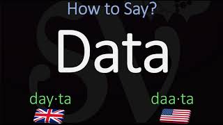 How to Pronounce Data  British Vs American Pronunciations [upl. by Kilgore]