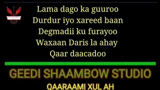 XASAN AADAN SAMATAR DUUFAAN WITH LYRICS KABAN MACAAN [upl. by Ira]