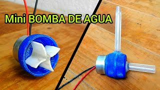 Como Hacer una Mini BOMBA DE AGUA Para Fuente TUTORIAL [upl. by Amrak]