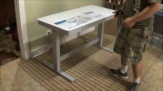 Tresanti Adjustable Height Motorized Standing Desk CostCo SKU 1074719 [upl. by Adnarom]