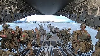 US Army Paratroopers Conduct Airborne Jump In Italy [upl. by Spielman361]