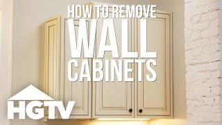 How to Remove Kitchen Cabinets  HGTV [upl. by Latsryk]