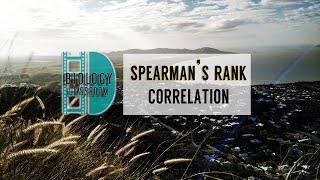 ALevel Biology  Spearmans rank correlation coefficient [upl. by Pironi538]