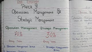 1 Operations Management  Intro CMA Inter [upl. by Tarah]