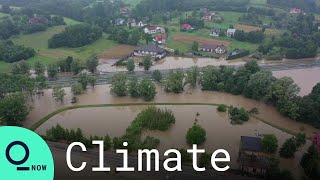 Flood in Poland Submerges Houses and Roads [upl. by Boykins361]