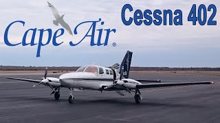 ✈ Cape Air  Cessna 402  Boston to Marthas Vineyard [upl. by Euqinahc]