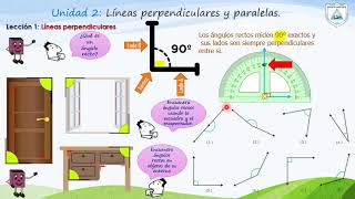 Lineas perpendiculares y paralelas tercer grado de primaria [upl. by Buzzell]