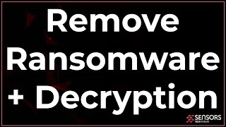 RANSOMWARE VIRUS Removal amp Files Decryption FREE STEPS [upl. by Gomez]