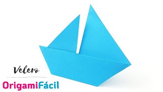 ⛵ Cómo hacer un barco velero de papel con Origami ¡Fácil [upl. by Aldarcie570]