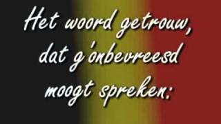 De Brabançonne  Belgisch Volkslied  Belgian National Anthem lyrics [upl. by Olifoet]