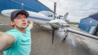 Extremely Heavy Rain amp Lightning Takeoff  Pilot Vlog 1  Cessna Turboprop Conquest 1 [upl. by Odirfliw576]