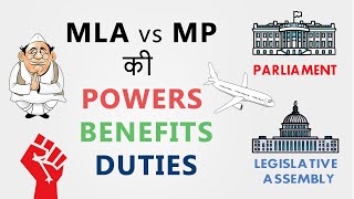 MLA vs MP Powers  Benefits  Duties  Qualification  Hindi [upl. by Nita]