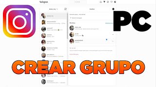 Como Crear un Grupo en Instagram PC 2025 [upl. by Ennaira]