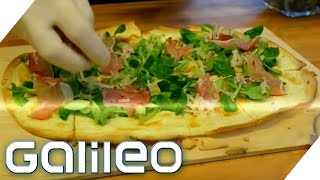 Traditionell vs Massenproduktion So vielseitig ist Flammkuchen  Galileo  ProSieben [upl. by Artek]